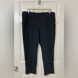 Chico’s 3 Black Ponte Knit Pull On Ankle Pants 16 Business Casual Office Career